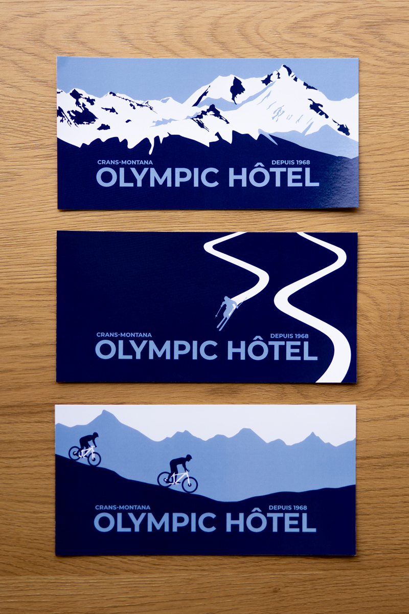 Cartes postales pour l'Olympic Hôtel, réalisé par Calea