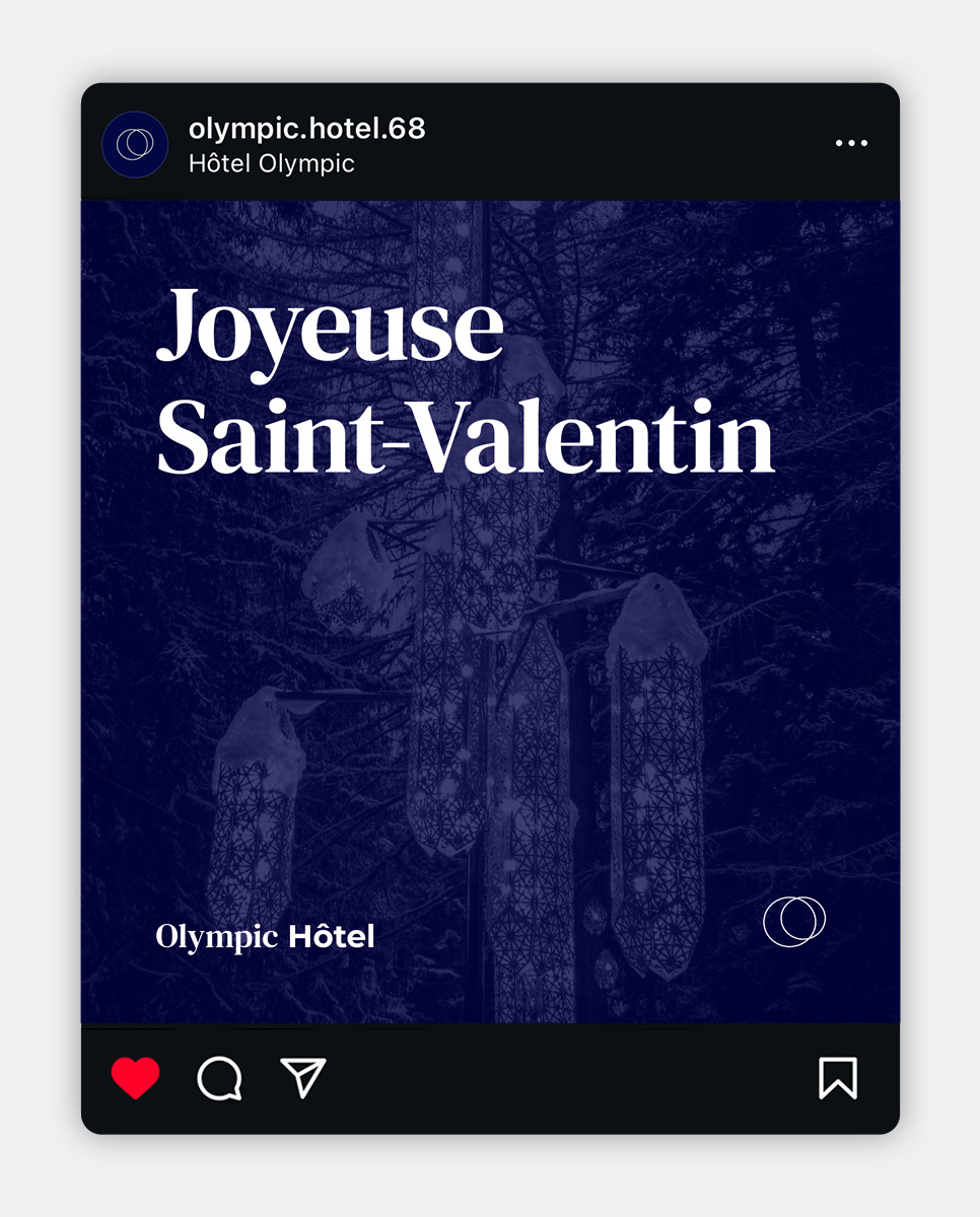 Post Instagram pour L'Olympic Hôtel, réalisé par Calea